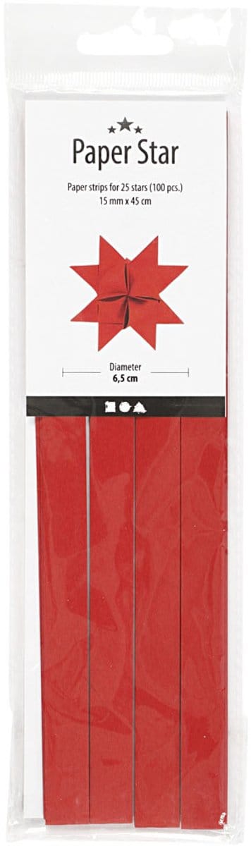 Vlechtstroken, L: 45 cm, B: 15 mm, d 6,5 cm, rood, 100 stroken/ 1 doos
