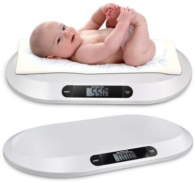 Digitale Babyweegschaal - Babyweegschaal Huisdierweegschaal - Baby Groei Monitoren - Zeer Nauwkeurige Weergave - 20 kg - Wit