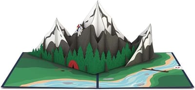 Prachtige 3D Pop-up Wenskaart Bergen - Uniek Verjaardagscadeau of Bedankje