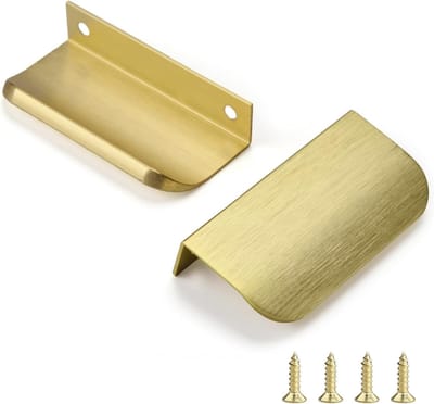 Verborgen Meubelhendels in Brons Goud - 80mm, Duurzaam, Modern en Stijlvol Ontwerp