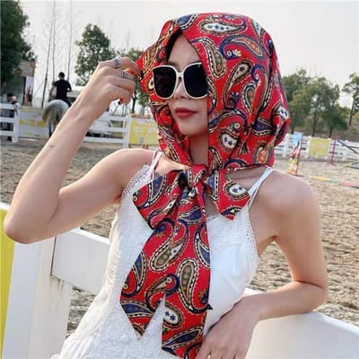 Zomer Simulatie Zijde Moslim Turban Zonbestendig Ademend Hijab Kap Zacht Islamitische Hoed Vrouwen black