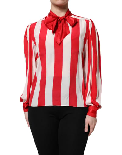 Zijde Blouse Met Stropdas Hals