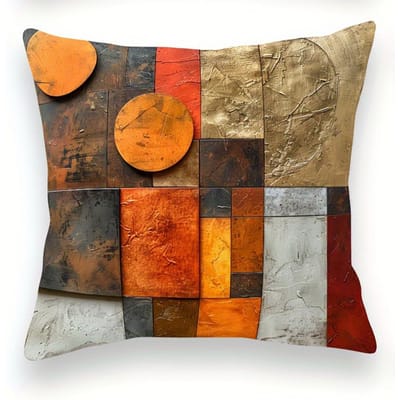 Levendig Abstract Patroon Decoratieve Plaid Kussens Voor Stijlvolle Woonkamer Accent Bank Kussenhoes Kamer Decoratie Peach skin 18*18(CM)-1Pcs black