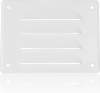 Ventilatierooster - Rooster met gaas - Ventilatie verbeteren - Muggengaas voorkomt insecten - 140x105mm - Wit