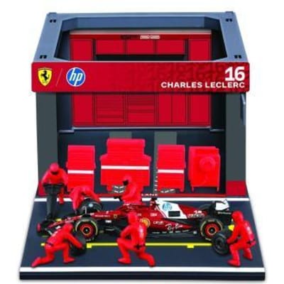 Bburago Burago 1/43 Racing - Ferrari SF-25 Pit Pass Charles Leclerc Auto's op schaal