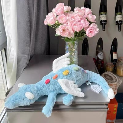 JC Grote Maat Pluche Hemel Vliegende Regenboog Draak Speelgoed Zacht Knuffeldier Kussen Leuk Lui Sneeuw Draak Kinder Cadeau pendant