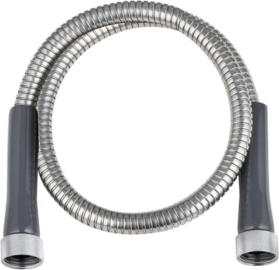 Roestvrijstalen korte tuinslang 1,2 m met metalen connector en hoge waterstroom