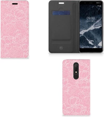 Nokia 5.1 (2018) Smart Cover White Flowers