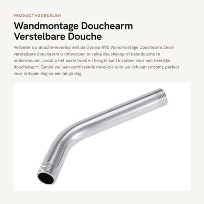 Dailygoods- Douchearm Verstelbaar - Douchekop Houder - Douchekop Hoge Druk - Douchekop met Slang - Douchekop met Filter - Eenvoudig te Installeren