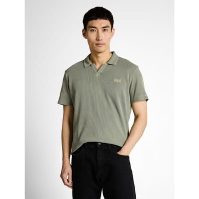 Tom Tailor - Resort poloshirt in used-look - Maat XL - Greyish Shadow Olive