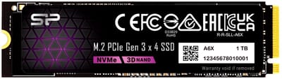Silicon Power - P34A6X - Interne SSD - PCIe Gen3x4 - NVMe M.2 2280 - 1TB