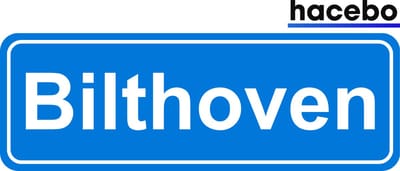 Hacebo - Plaatsnaam Sticker - 29x10 CM - Bilthoven sticker - Verkeersborden sticker - grappige cadeaus - Bilthoven