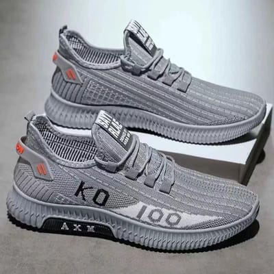 Herenschoenen Casual sportschoenen Ademende vliegweefsel bovenkant schoenen trend alles-match hardloopschoenen herenschoenen 44 gray