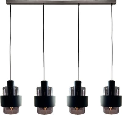 Freelight - Hanglamp Chiasso 4 lichts L120 cm zwart