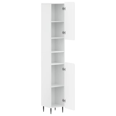 vidaXL - Badkamerkast - met - Open - Plank - ZWOLLE - Hoogglans - Wit