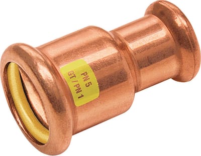 Bonfix Pressfitting roodkoper GAS Verloopkoppeling 18x15 - 2 x press - (m-profiel)