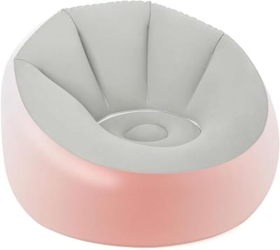Opblaasbare Stoel met LED Verlichting - Opblaasbare Fauteuil voor Buiten en Binnen - Lounge Stoel - Comfortabele Relaxstoel - Grijs