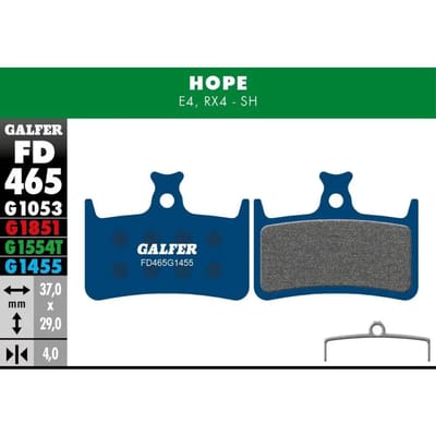 Motorfiets remblokken Galfer Hope E4
