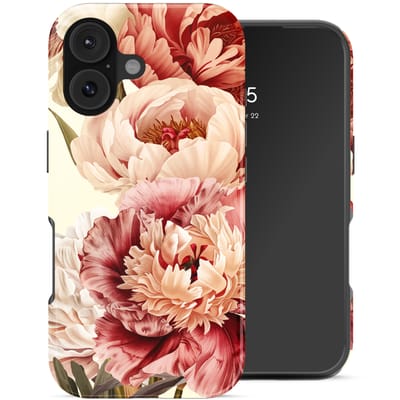 Selencia Hoesje - Geschikt voor Apple iPhone 17 - Backcover geschikt voor MagSafe - Vintage Peony