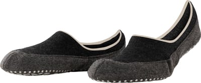 FALKE Cosyshoe Noppen op de zool wol huissokken heren grijs - maat 37-38