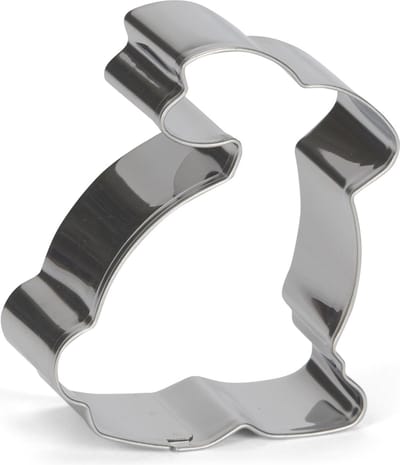 uitsteekvorm Haas 6 cm RVS zilver