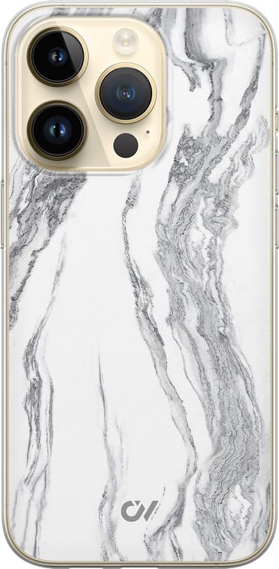 Hoesje geschikt voor Apple iPhone 14 Pro - Marble Ivory - - Grijs - Apple - Casevibes