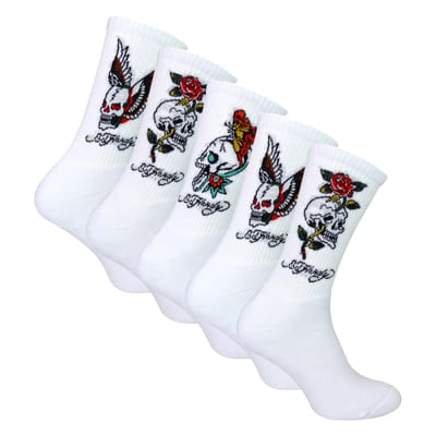 5 Paar Heren Crew Sokken - Ademende Novelty Patroon Sokken