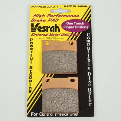Plaquette frein Vesrah pour moto Kawasaki 1100 ZRX 1997 à 2003 AR VD327/2JL Neuf