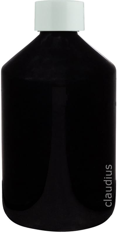 Lege Plastic Fles 500 ml zwart met Witte dop - set van 10 stuks - navulbaar - leeg