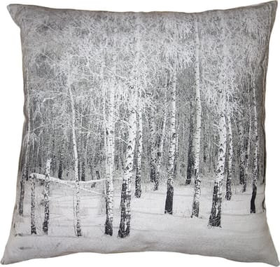 Clayre & Eef Kussenhoes 45x45 cm Grijs Polyester Boom Sierkussenhoes