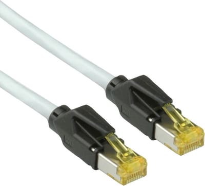 Secomp 21.05.9510 RJ45 Netwerkkabel, patchkabel CAT 6A S/FTP 1.00 m Grijs Afgeschermd (dubbel), Halogeenvrij, Vlambestendig 1 stuk(s)