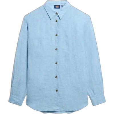 Superdry - Casual boyfriend overhemd van linnen - Dames - Shirts
