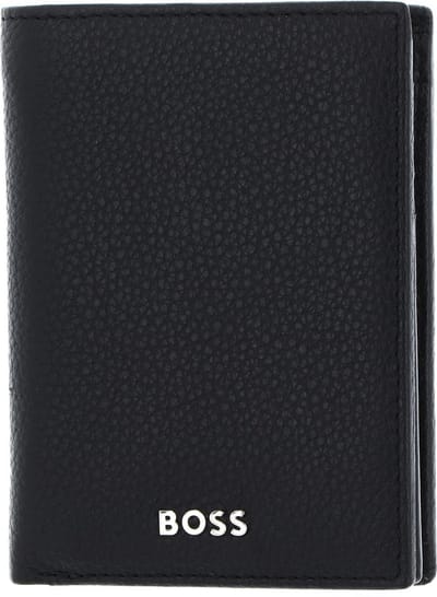 HUGO BOSS Leren Portemonnee Classic Grained Wallet Black Zwart