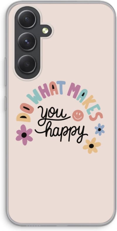 Case Company® - Hoesje geschikt voor Samsung Galaxy A54 hoesje - Happy days - Soft Cover Telefoonhoesje - Bescherming aan alle Kanten en Schermrand
