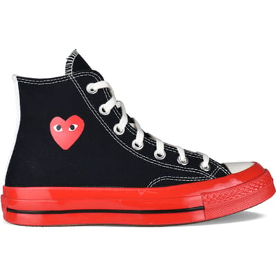 Comme des garçons Chuck Taylor hoge sneakers Zwart
