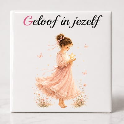Tegel spreuk Geloof in jezelf