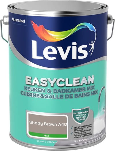 Levis - Easyclean Keuken & Badkamer Mix - Shady Brown A40 - Mengverf - 5 L