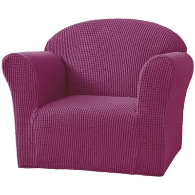 Housse de Mini Canapé pour Enfants 1 Place Housse de Fauteuil Douce Housse de Canapé Couleur Unie Élastique Extensible Mini Taille Housse de Canapé Idéale Pour Chaise d'Enfant violet