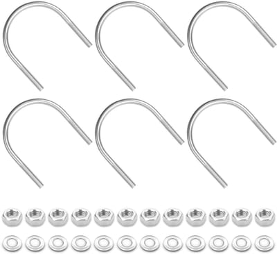 Dailygoods- U-bouten 6 Pack - Roestvrij Staal M6 x 51mm - U-beugelschroeven - Corrosiebestendig - Hoge Sterkte - Duurzaam - Bevestigingsmiddelen