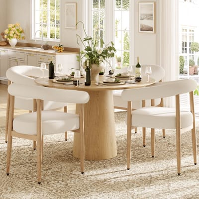 Eetkamerstoelen - 4 Stuks - Gestoffeerde Stoelen Set - Comfortabel & Stabiel - Metaal - Zwart