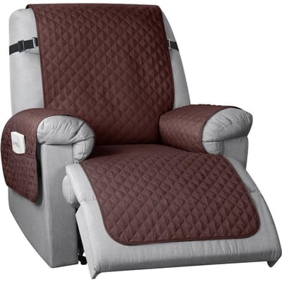 Housse de protection pour fauteuil inclinable antidérapant 1 place Housse de canapé réversible pour animaux de compagnie Enfants Chien Chat Housse de protection pour meubles Housse de canapé 1 Seat