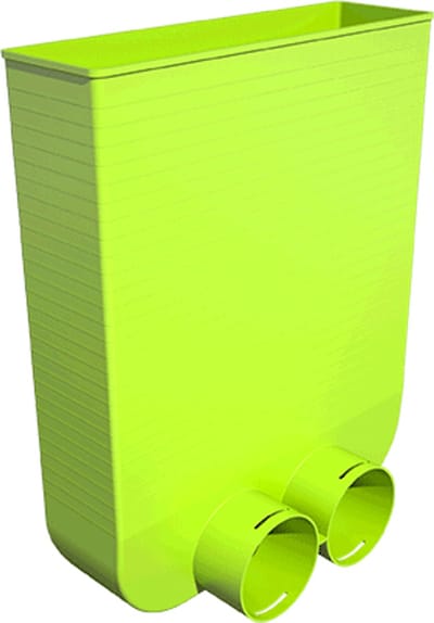 Wolf Aansluitdeel voor slang DN75/63 bodemrooster, 90Graden, L:325mm, 2577575
