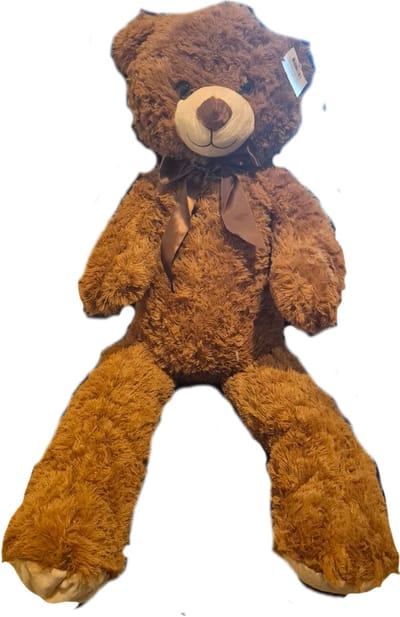 Pluche knuffeldier Beer Teddy met strik XL 90 cm assorti