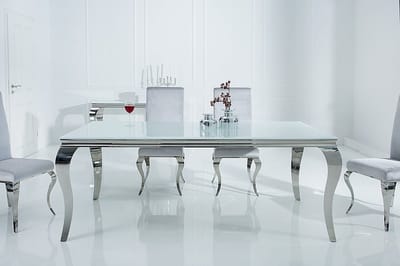 Eettafel Modern Barok 180cm wit zilver/ 37903 - 6537903