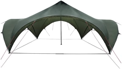 vidaXL - Partytent - Legergroen - 600 - x - 600 - x - 400 - cm - Polyester - en - Staal