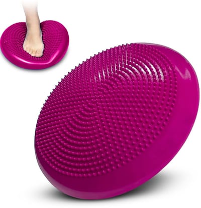Padisport - Balanskussen - wiebelkussen - Balans kussen - Balanskussen volwassenen - met pomp - balance pad - roze