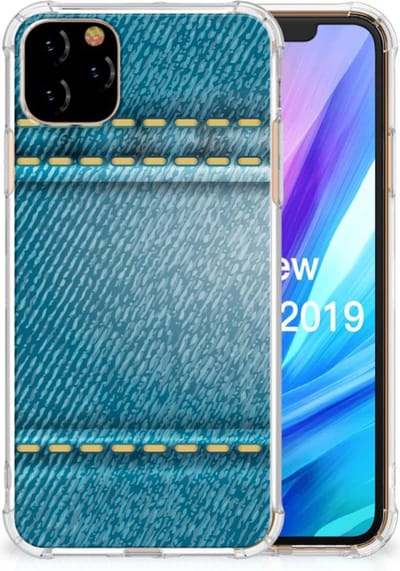 Apple iPhone 11 Pro Max Anti Shock Bumper Case Jeans