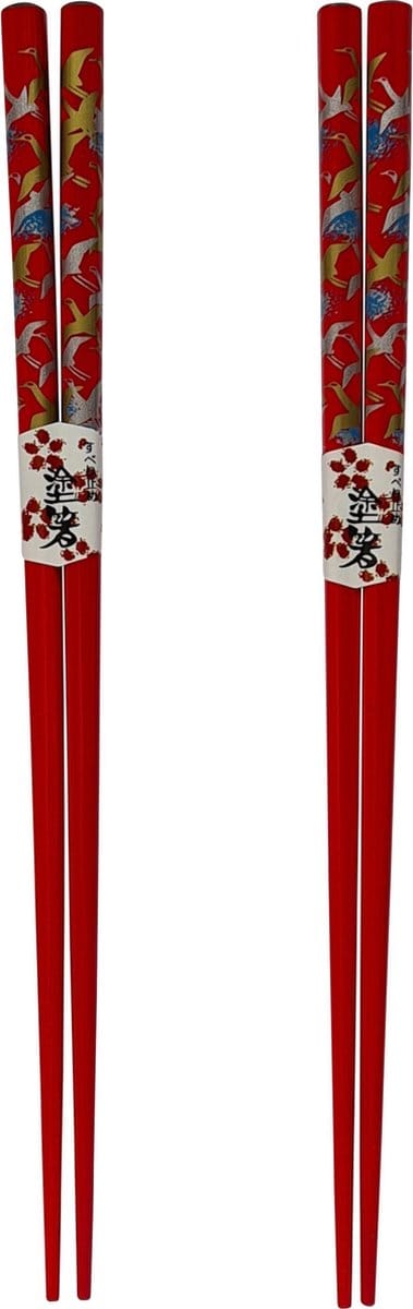 DongDong - Eetstokjes Japanse stijl - 2 paar - Kraanvogel motief