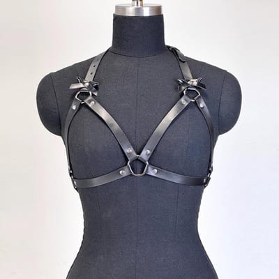 Damesmode PU Leer Taille Riem Verstelbaar Borsttuig Decoratief Tuigje Street Style Tailleband Gothic Kleding Accessoire gray