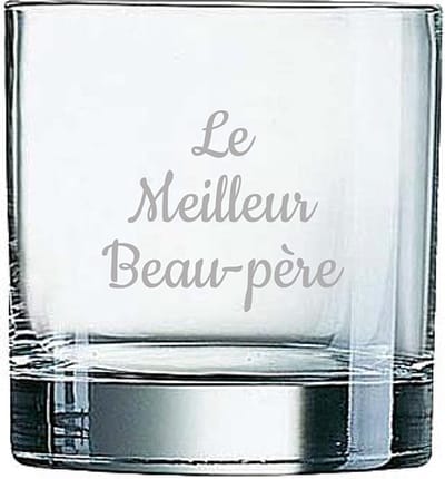 Whiskeyglas gegraveerd - 38cl - Le Meilleur Beau-père